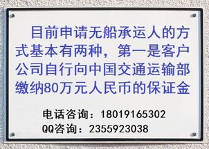 申请无船承运人资质与装卸服务的关联政策解读